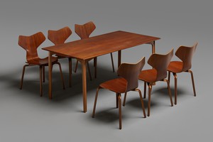 Set of six Early Grand Prix Chairs and Grand Prix Table