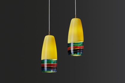 Pair of 'Sigaro' Pendant Lights