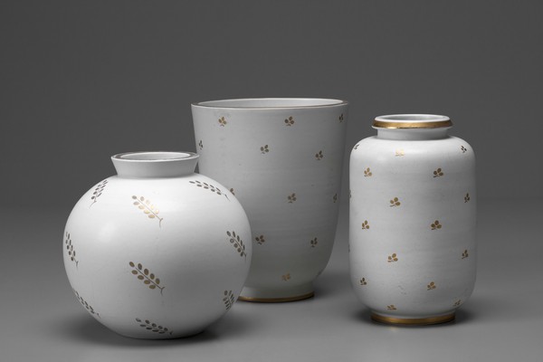 Group of 'Carrara' Vases