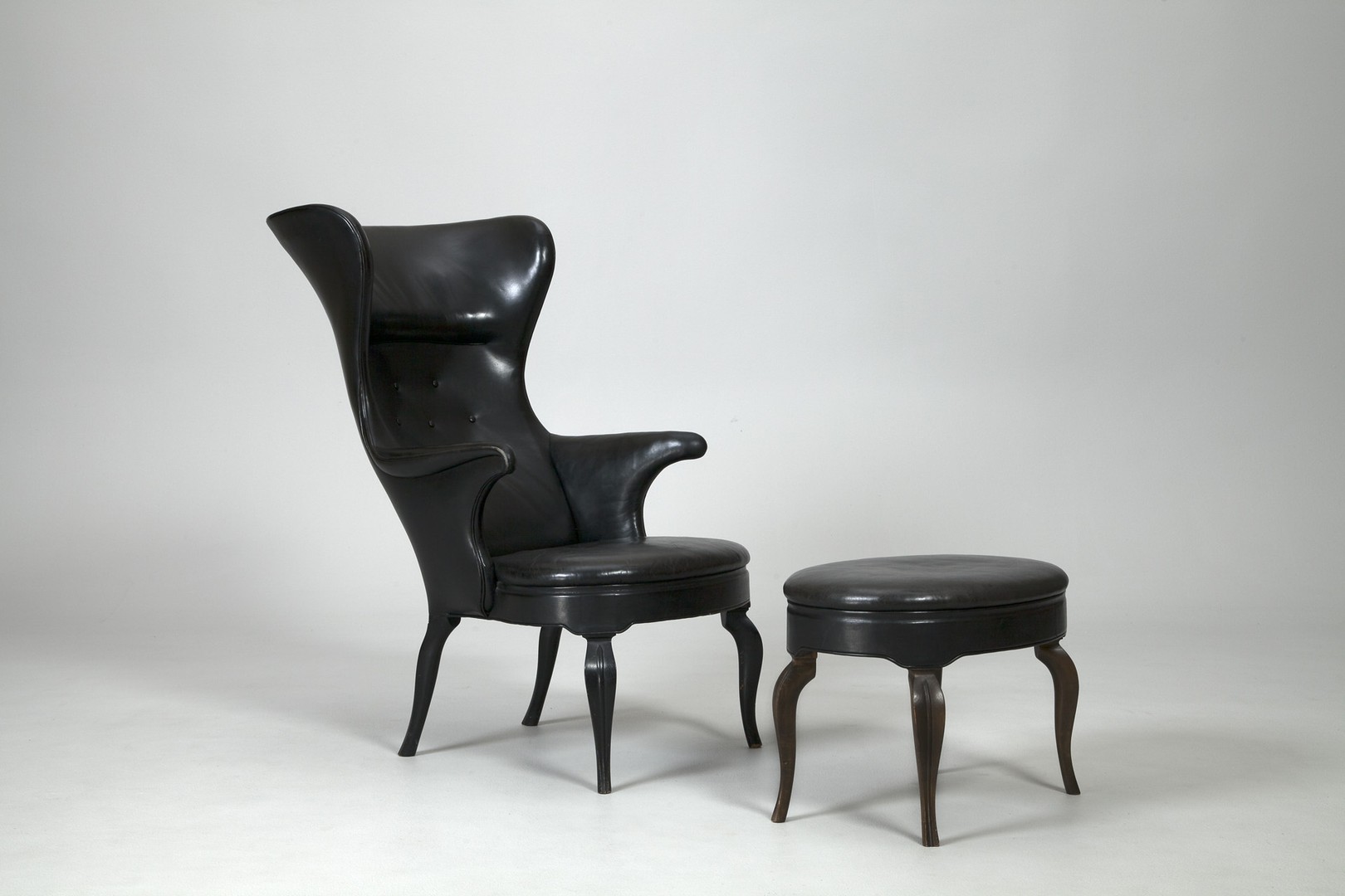 Wing Chair and Footstool