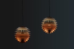 Pair of 'PH Louvre' Ceiling Lights