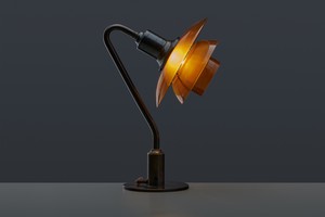 Early Table lamp with Model PH 2/2 Shades