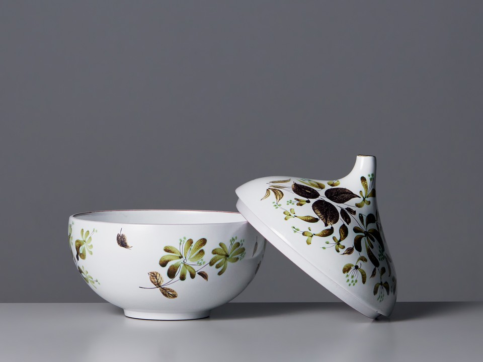 Stig Lindberg – 'Pumpkin' Lidded Bowl - Jackson Design