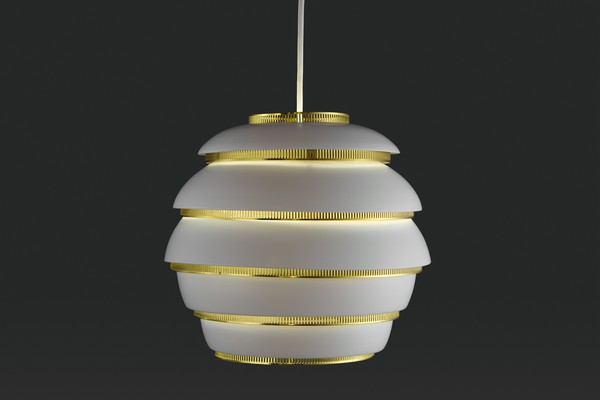 Pair of 'Beehive' Ceiling Lamps, Model no. A331