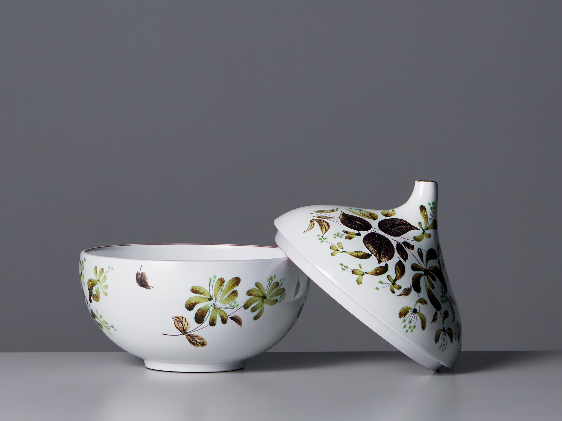 Stig Lindberg – 'Pumpkin' Lidded Bowl - Jackson Design