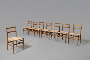 Set of Eight "Leggera" Chairs