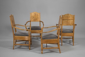 Four Arts and Crafts Armchairs