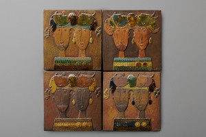 Set of Four Tiles