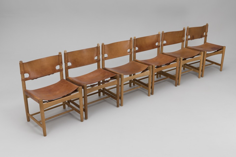 Børge Mogensen – Set of Six 'Hunting' Chairs, Model no. 3227