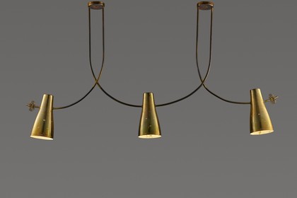 3.ラプソディ イン ブルー-(World Pop in Brass 2000) Paavo Tynell – Ceiling Lamp, Model no. 10103/3 - Jackson Design