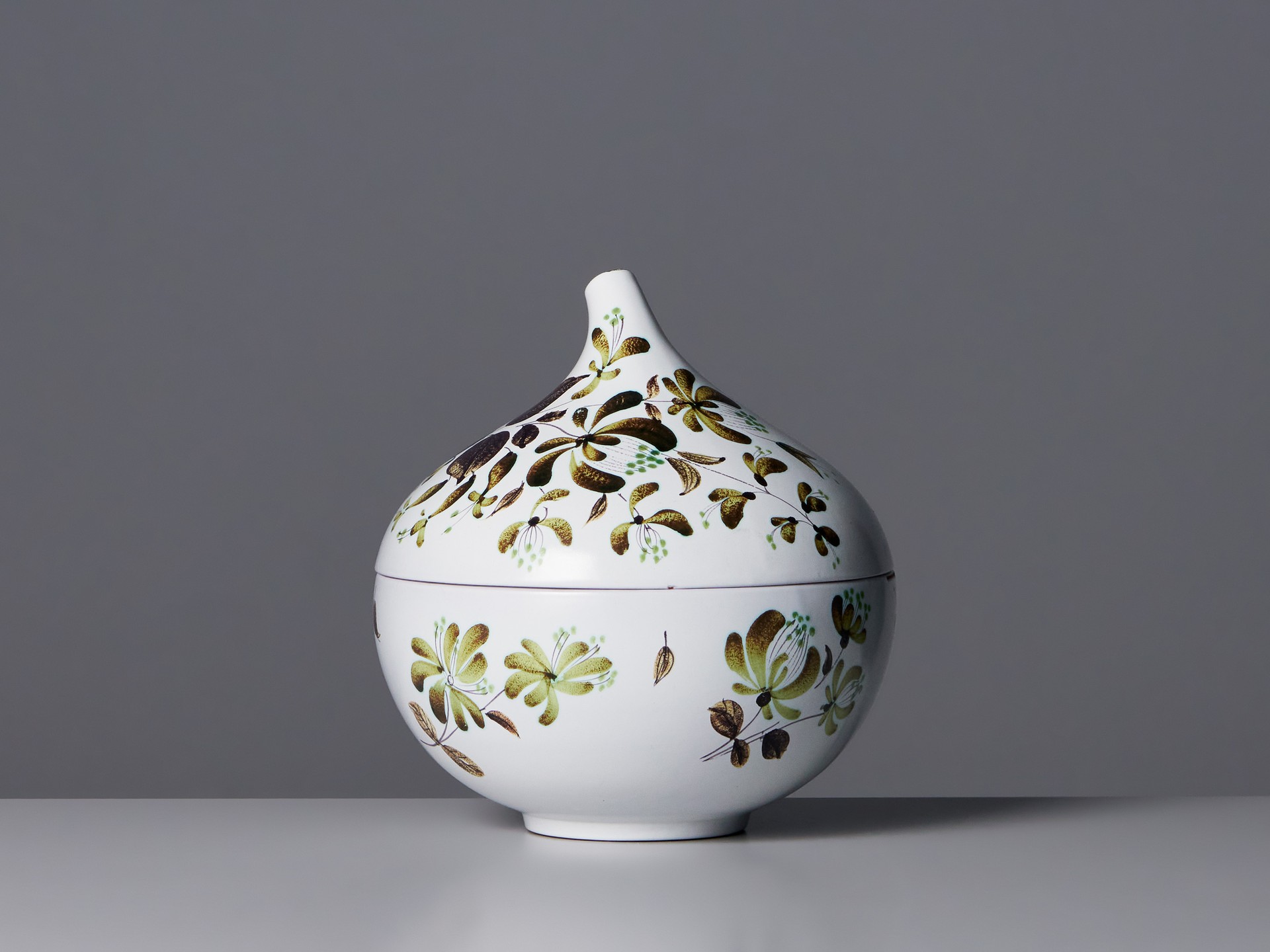 Stig Lindberg – 'Pumpkin' Lidded Bowl - Jackson Design