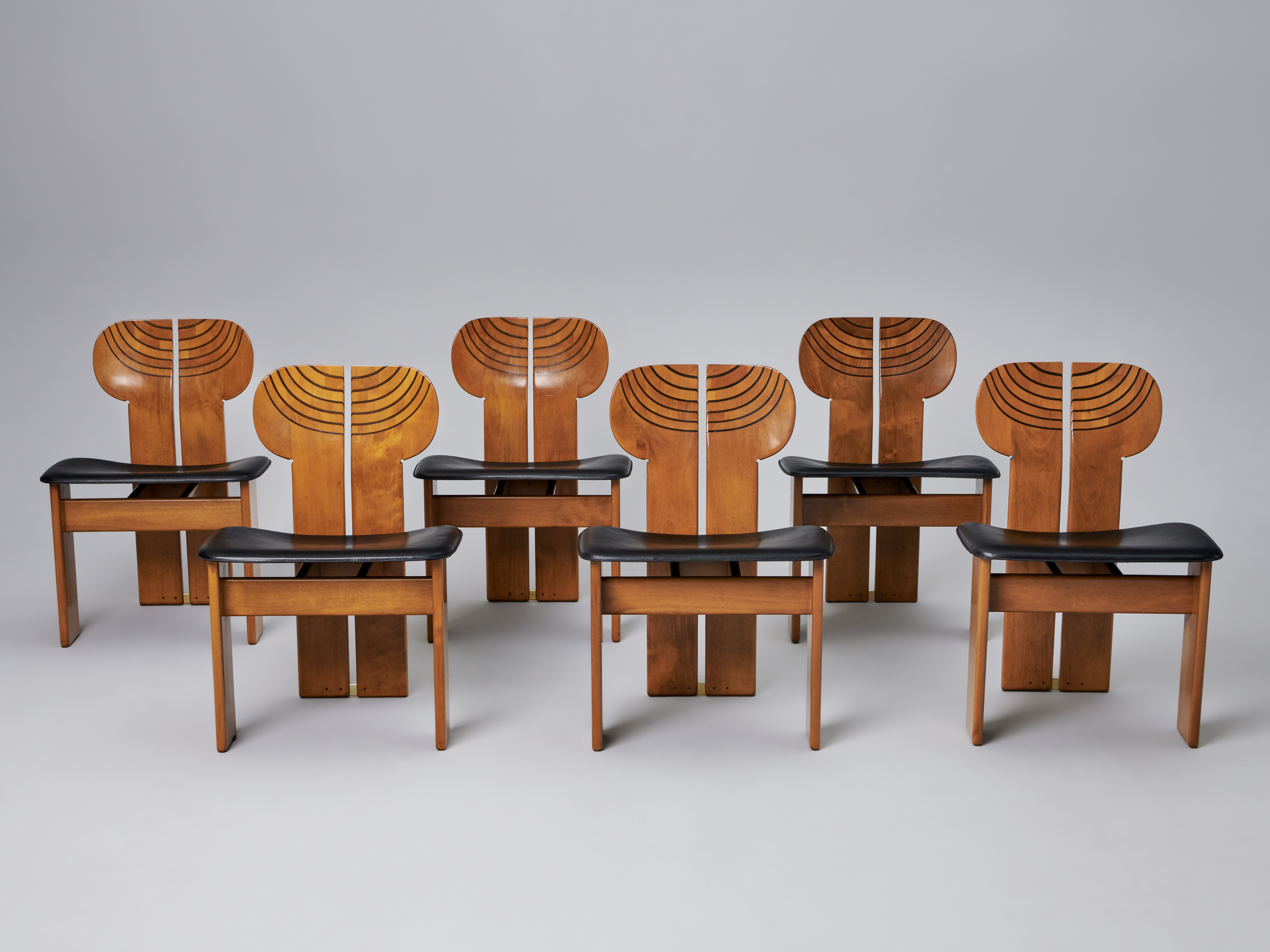 Afra Scarpa, Tobia Scarpa – Set of Six 'Africa' Chairs - Jackson