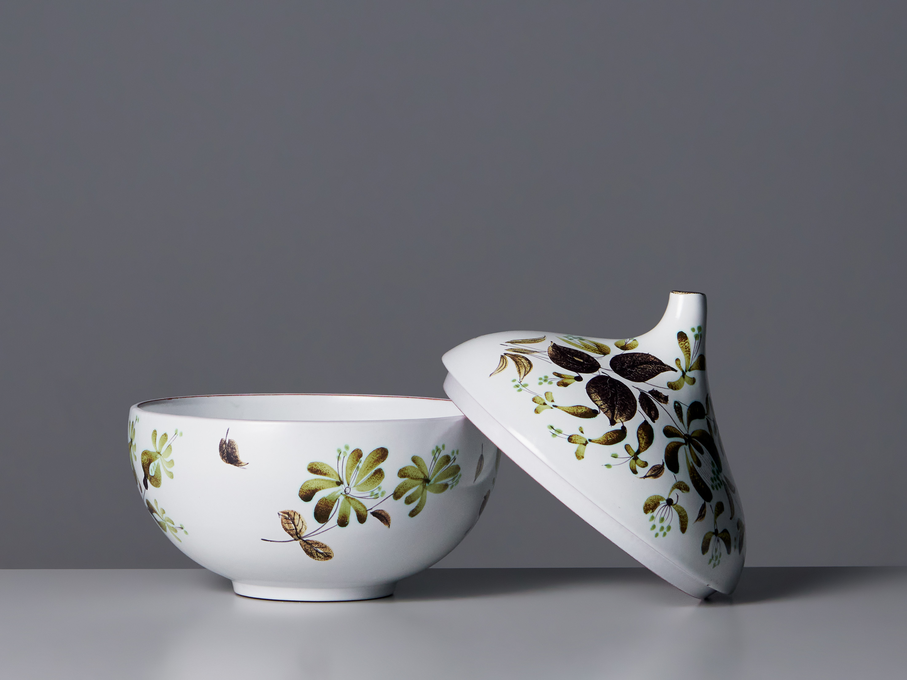 Stig Lindberg – 'Pumpkin' Lidded Bowl - Jackson Design